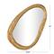 Gold Aluminum Contemporary Abstract Wall Mirror, 23" x 1" x 35"